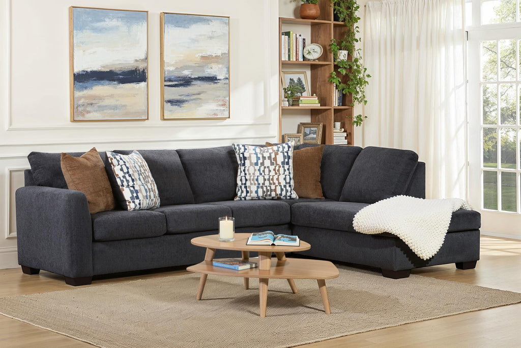 Franz Charcoal L-Shaped Sectional