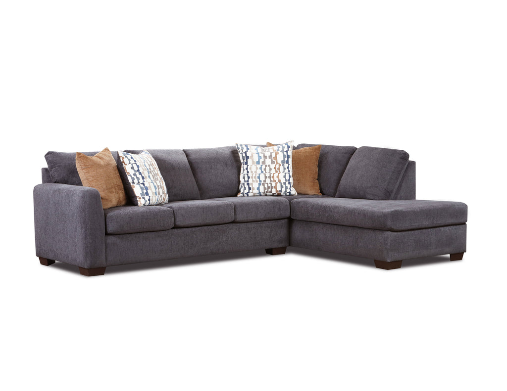 Franz Charcoal L-Shaped Sectional