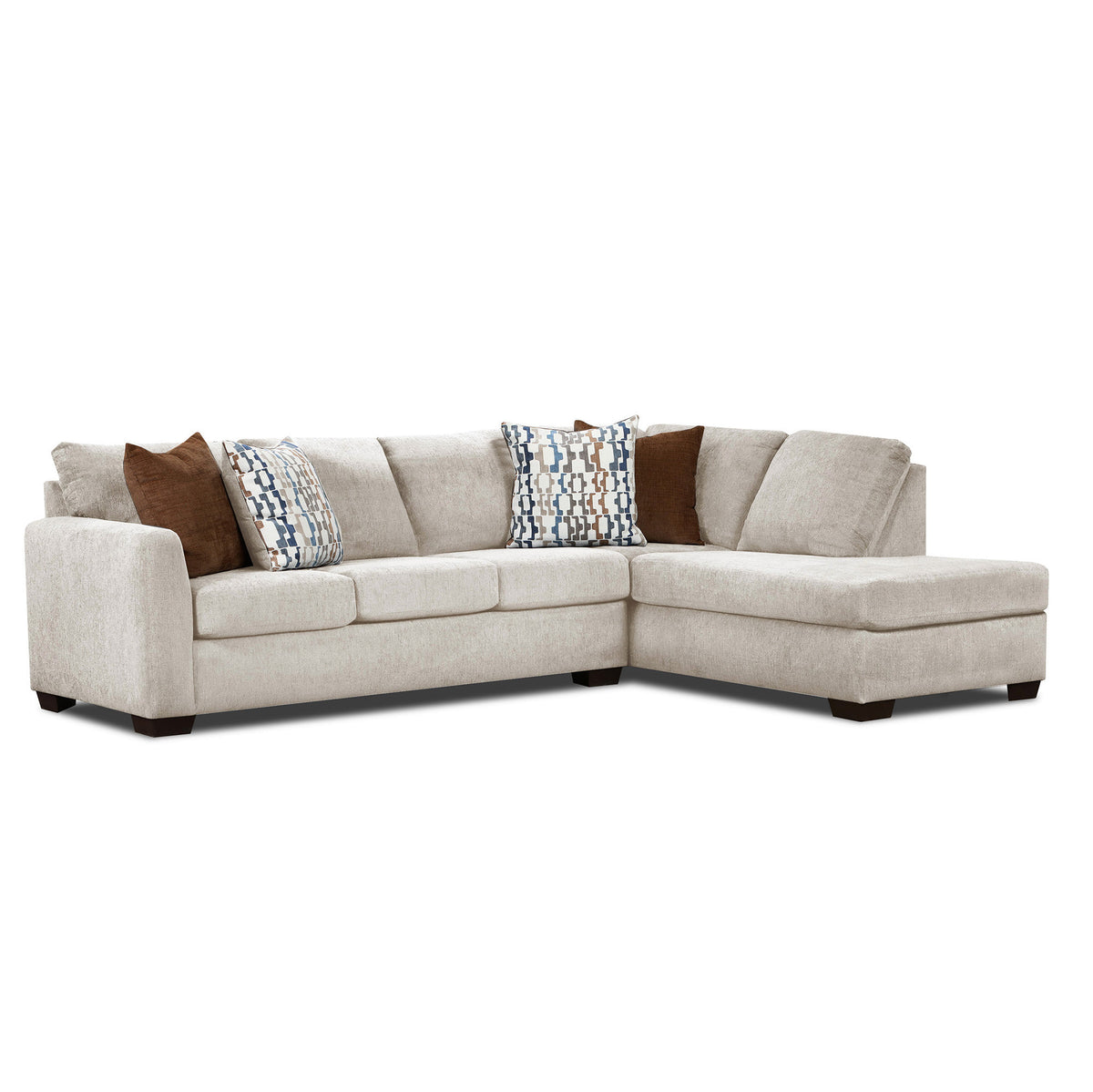 Franz Parchment L-Shaped Sectional