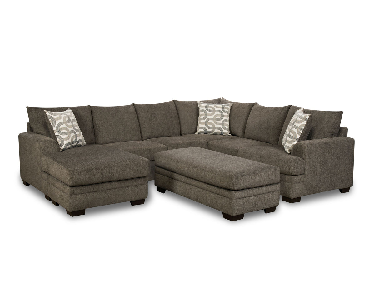 Bailey Charcoal U-Shaped Sectional