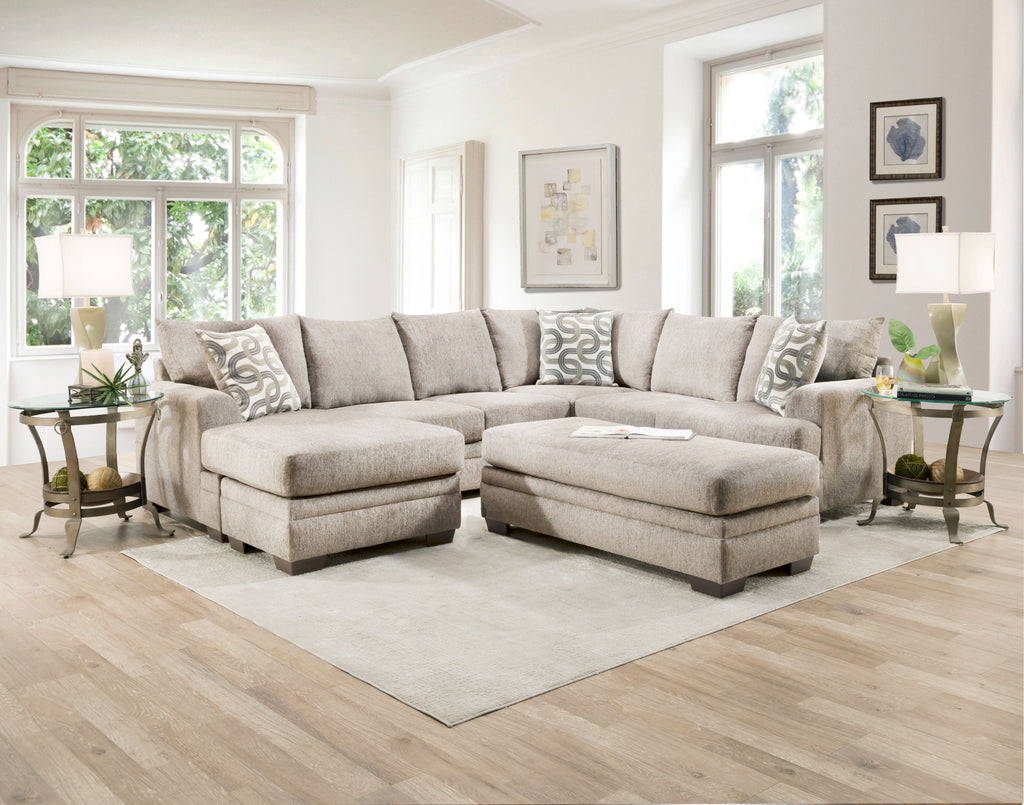 Bailey Cream U-Shaped Sectional